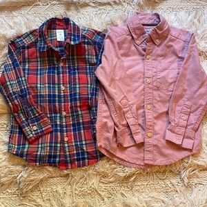 2t boys button down shirts